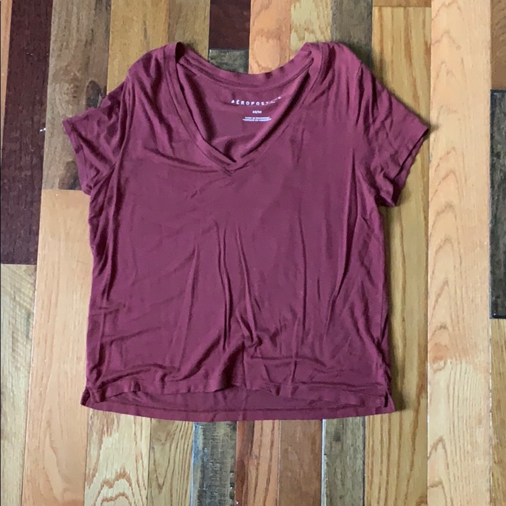 burgundy/maroon top